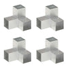 Tolppaliittimet 4 kpl Y-muoto galvanoitu metalli 91x91 mm
