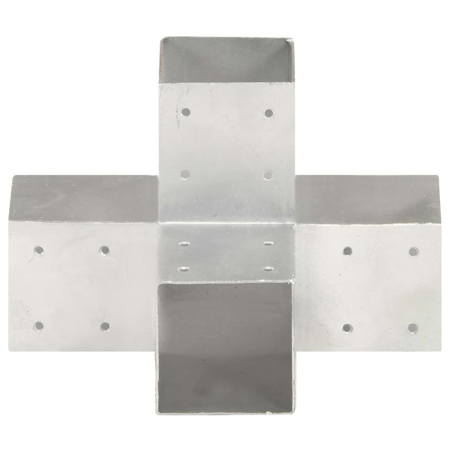 Stångkoppling X-formad galvaniserad metall 91x91 mm