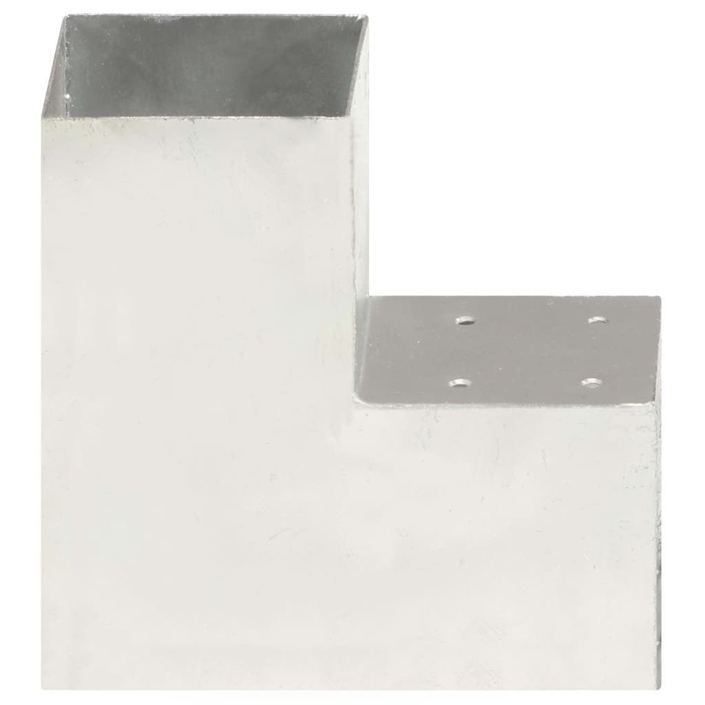 Tolppaliittimet 4 kpl L-muoto galvanoitu metalli 101x101 mm