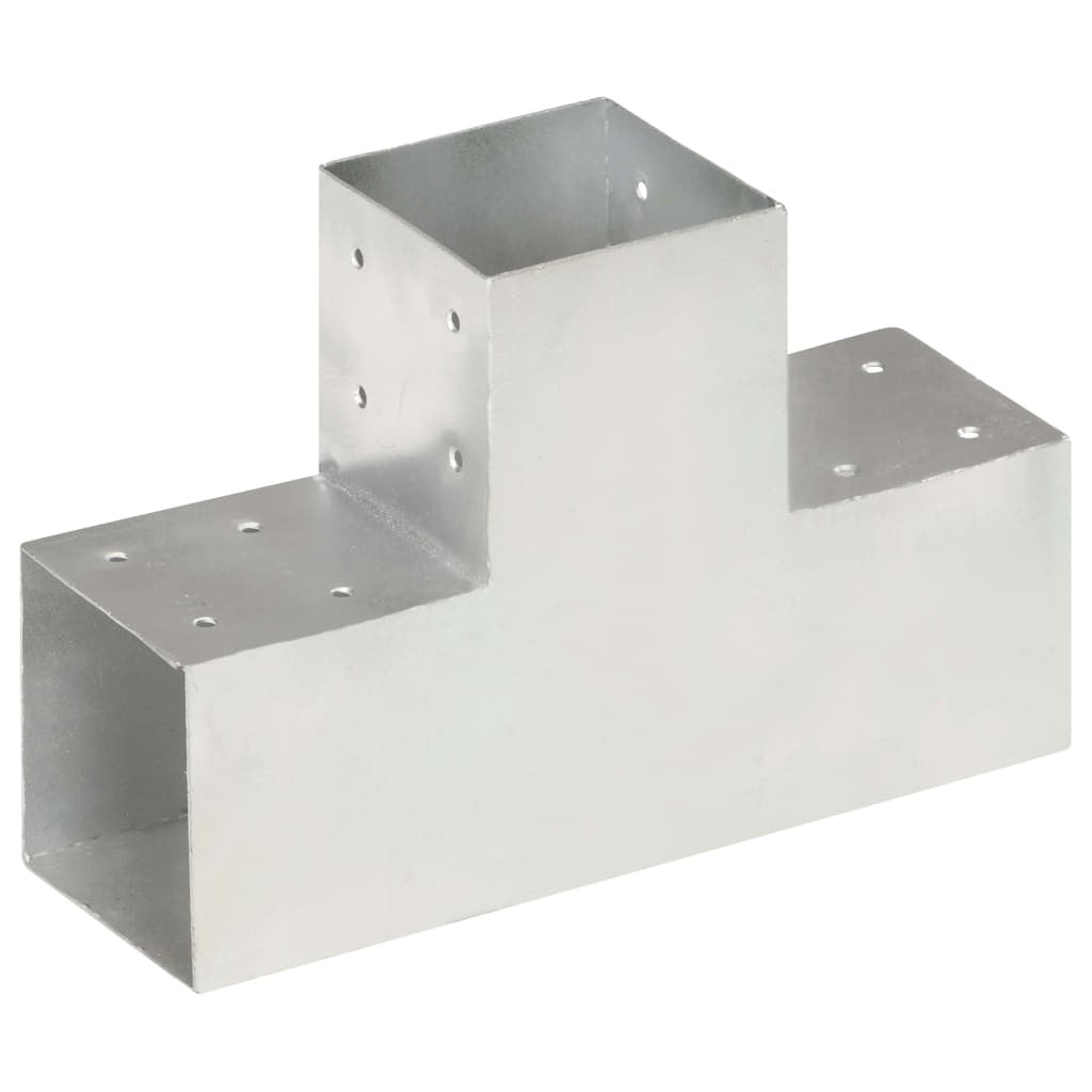 Stångkopplingar, 4 st, T-formade, galvaniserad metall, 101x101 mm