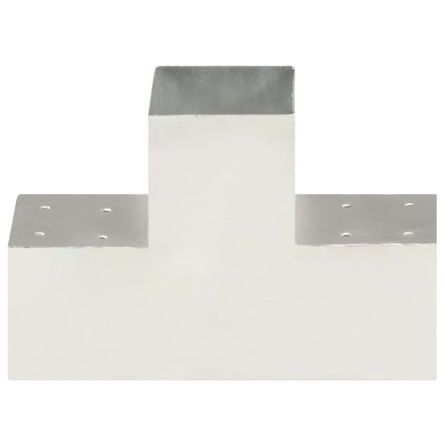Stångkopplingar, 4 st, T-formade, galvaniserad metall, 101x101 mm