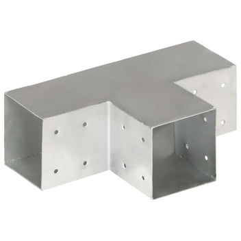Tolppaliittimet 4 kpl T-muoto galvanoitu metalli 101x101 mm