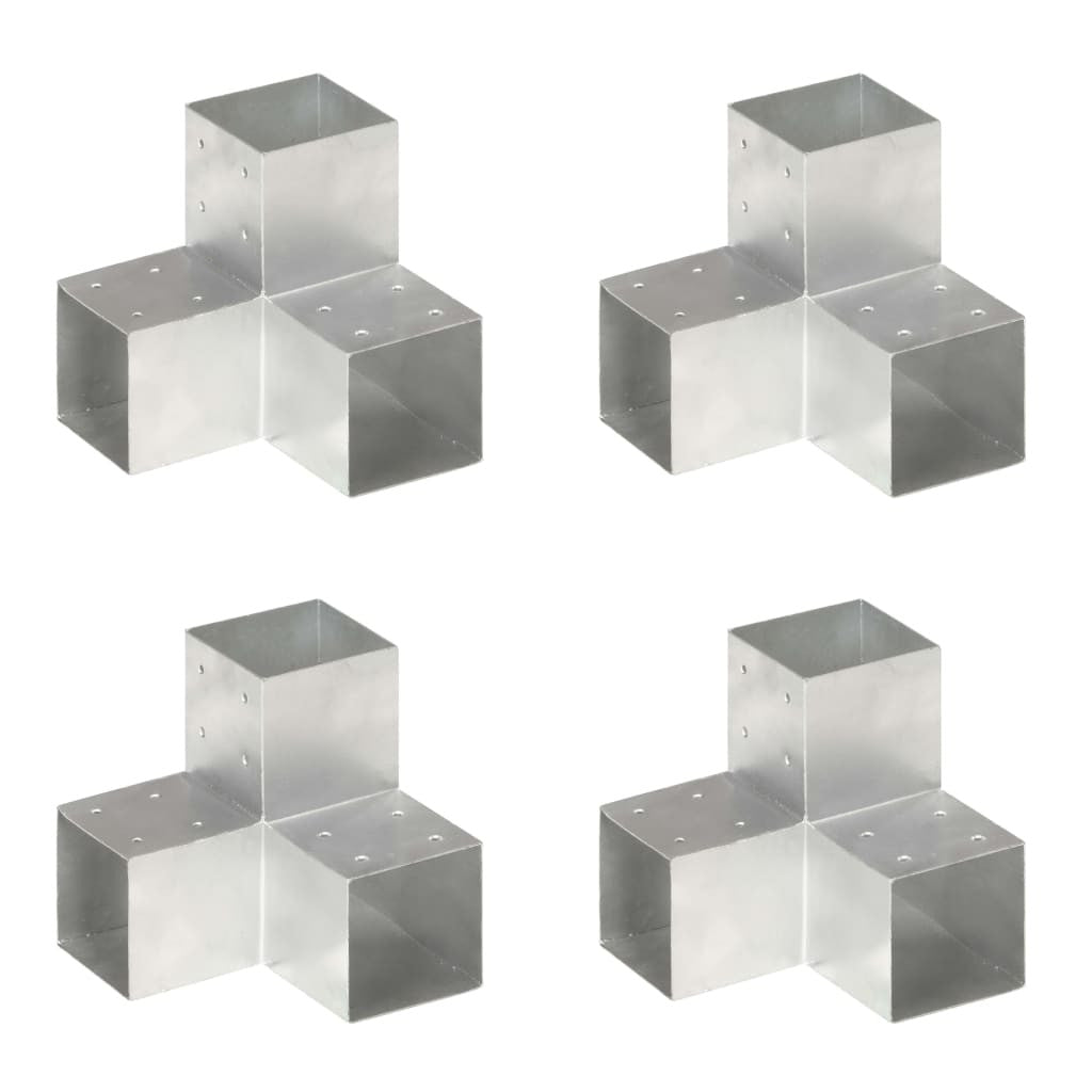 Stångkopplingar, 4 st, Y-formade, galvaniserad metall, 101x101 mm