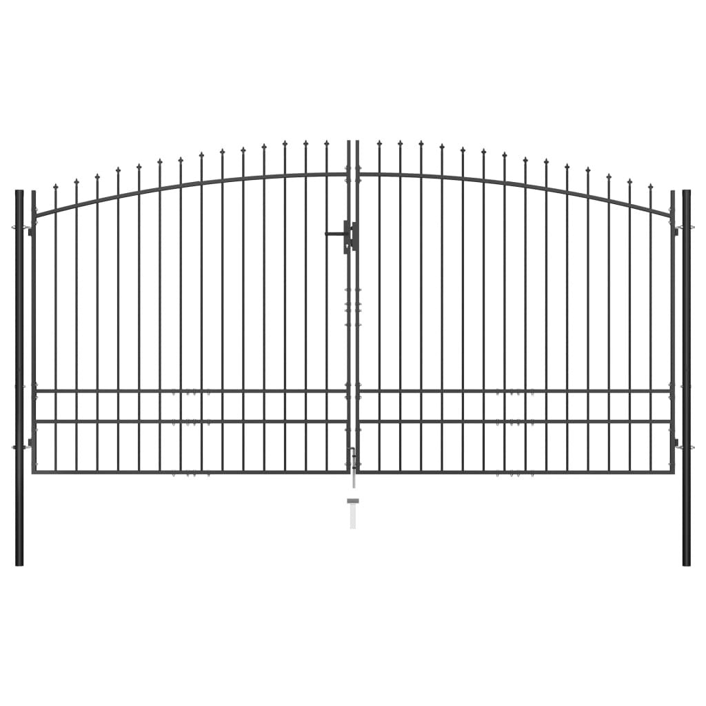 Aitaportti keihäskärjillä 400 cm, 4 eri korkeutta