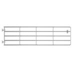 5-tankoinen peltoportti teräs (115-300)x90 cm hopea