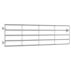 5-tankoinen peltoportti teräs (115-300)x90 cm hopea