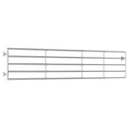 5-tankoinen peltoportti teräs (150-400)x90 cm hopea