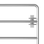 5-tankoinen peltoportti teräs (150-400)x90 cm hopea