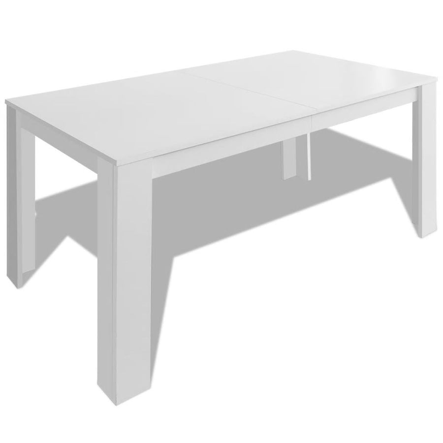 Matbord 140x80x75 cm vitt