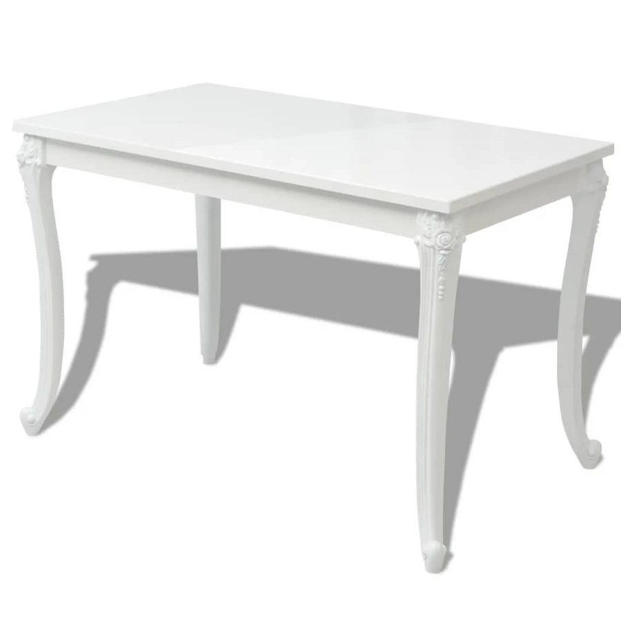 Matbord 116x66x76 cm högblank vit