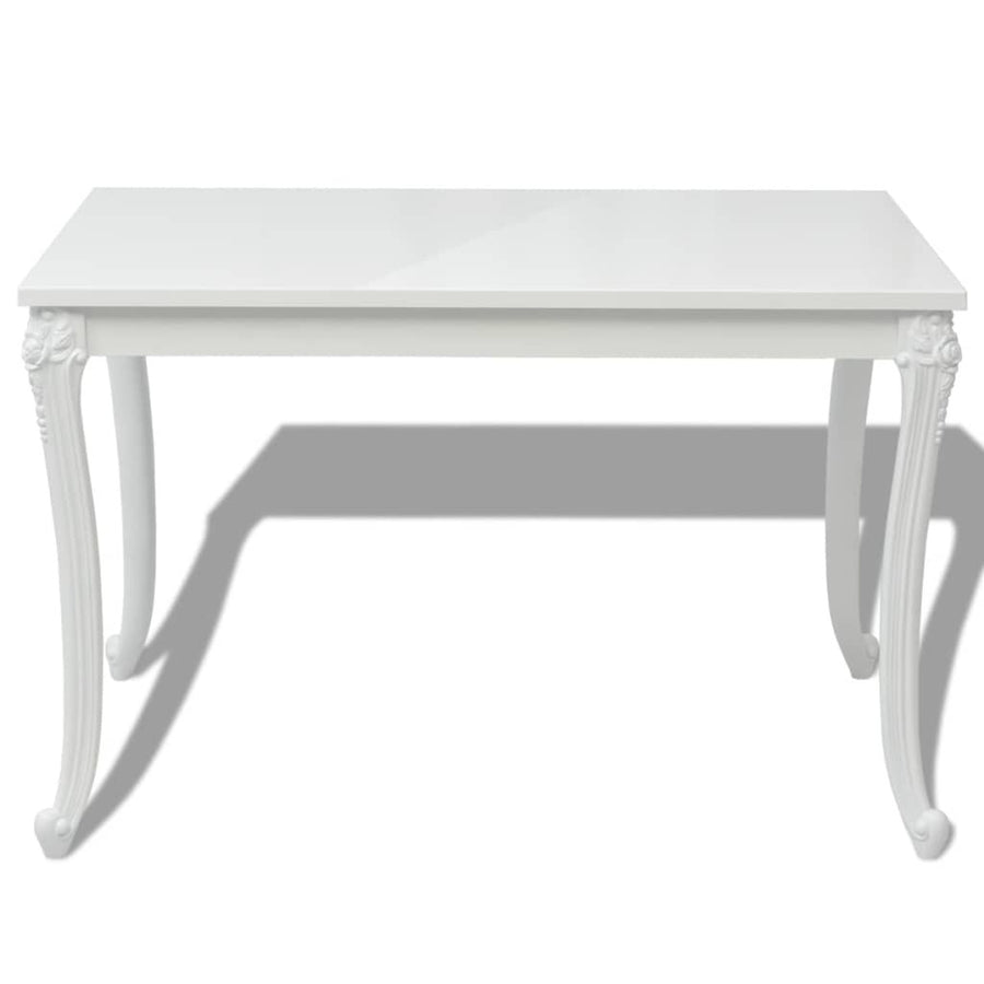Matbord 116x66x76 cm högblank vit