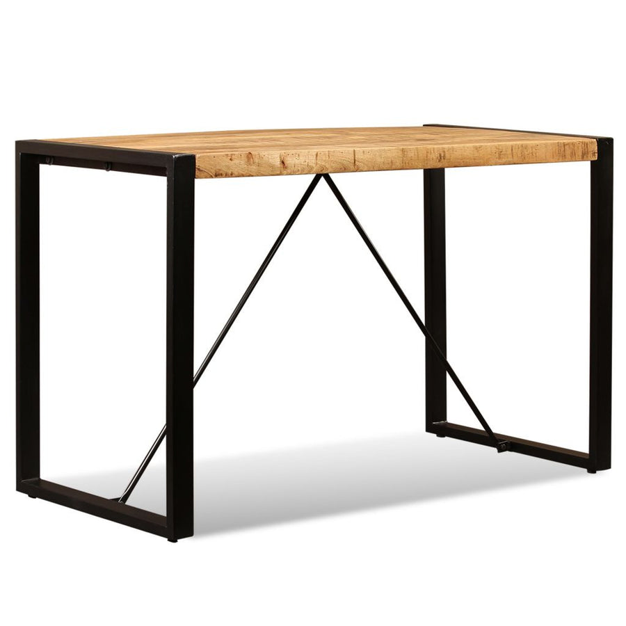 Matbord, massivt grovt mangoträ, 120 cm