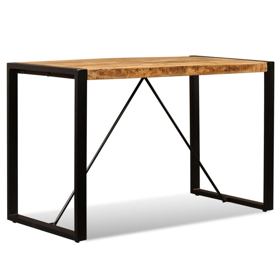 Matbord, massivt grovt mangoträ, 120 cm