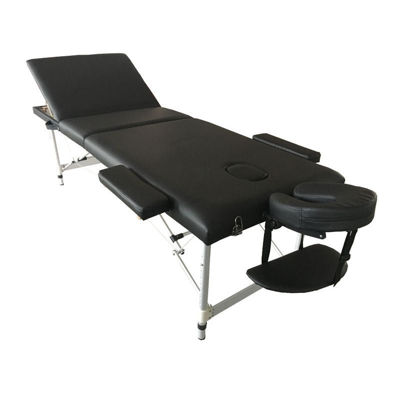 POHJOLAN URHEILUTARVIKE Taitettava Hierontapöytä Premium Alu 3V, 195x70cm, Musta