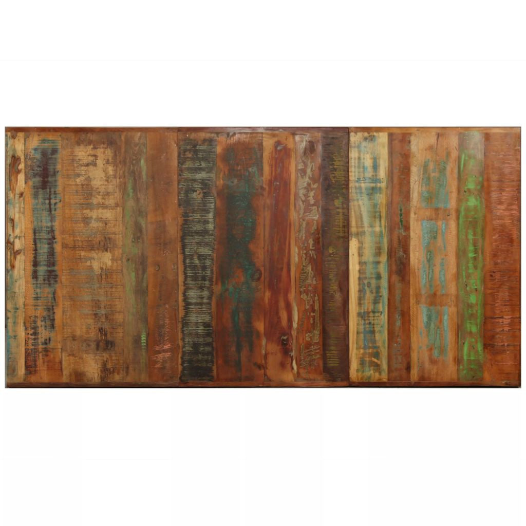 Ruokapöytä Täysi Uusiokäytetty mangopuu ja teräsjalusta 180 cm