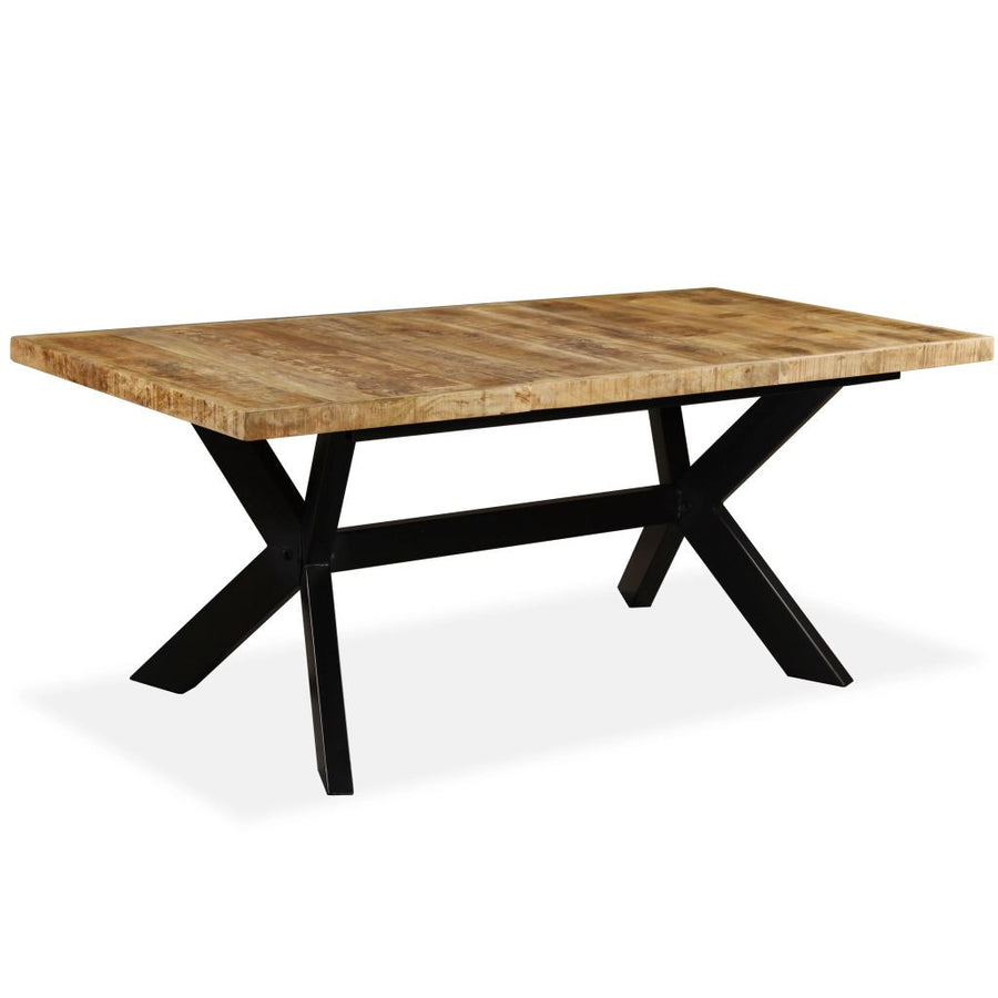 Matbord Massivt mangoträ och stålunderrede 180 cm