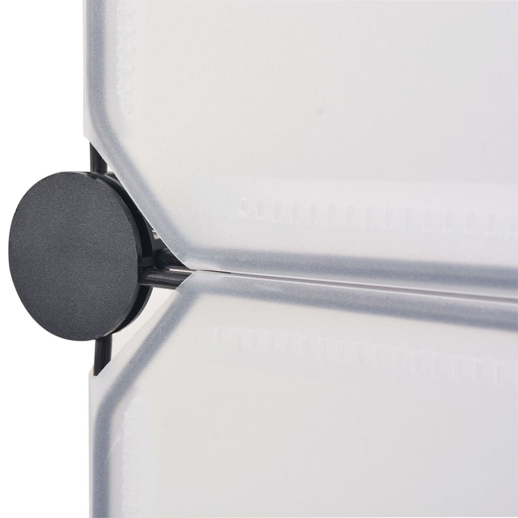 Kenkäteline 10 toisiinsa kiinnitettävällä lokerolla Valkoinen