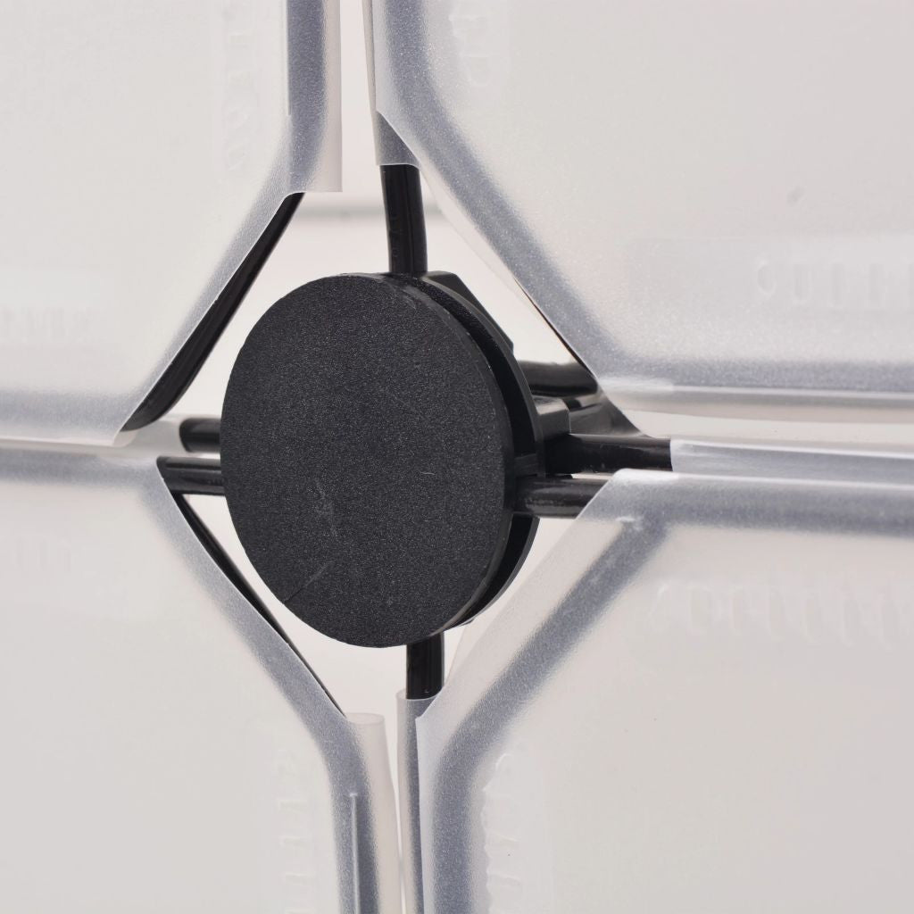 Kenkäteline 12 toisiinsa kiinnitettävällä lokerolla Valkoinen