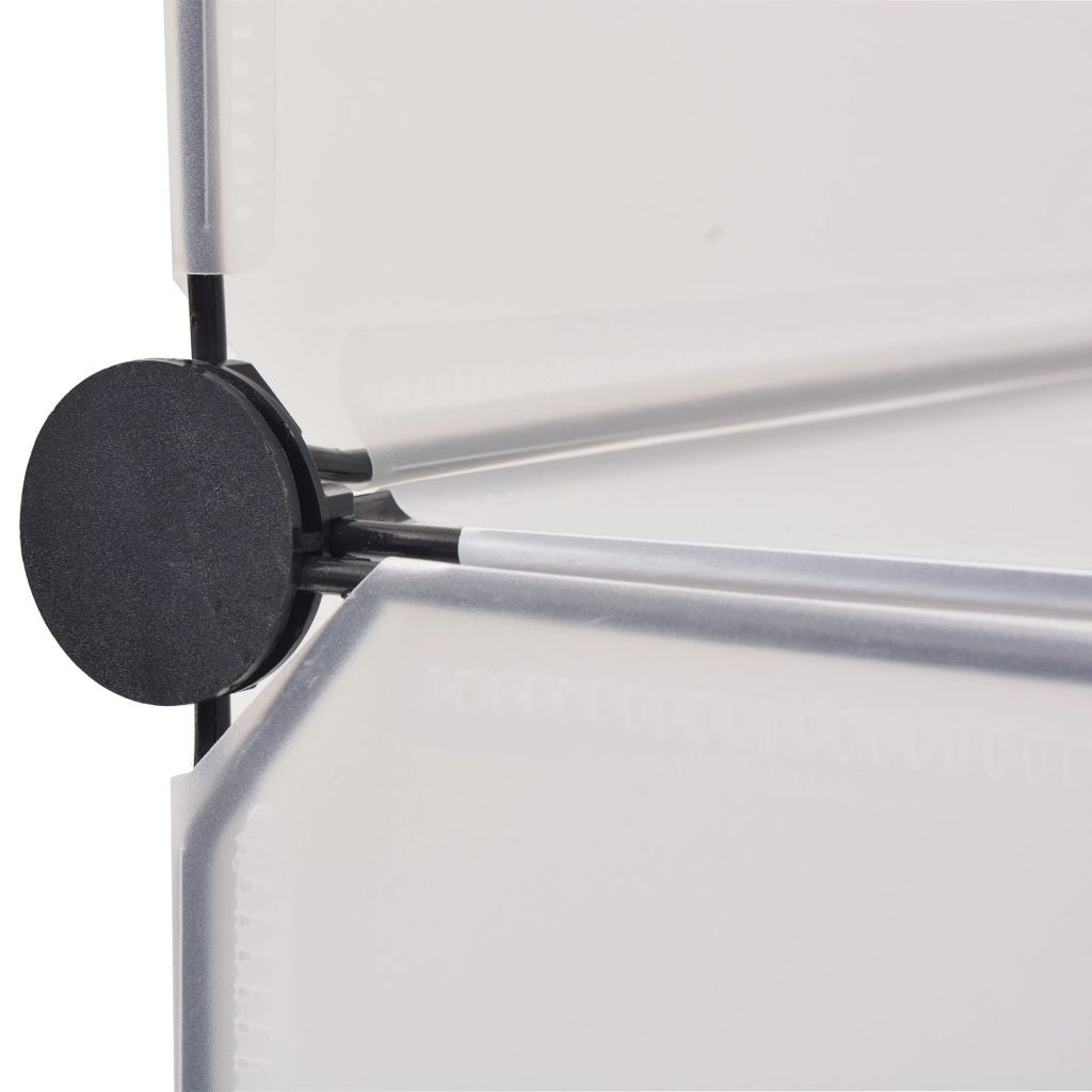 Kenkäteline 12 toisiinsa kiinnitettävällä lokerolla Valkoinen