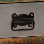 Sohvapöytä 3 vetolaatikolla kierrätyspuu 100x50x35 cm