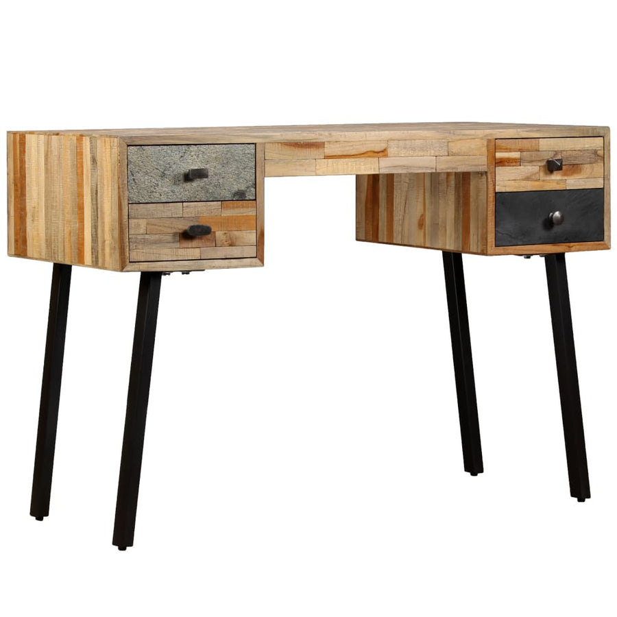 Skrivbord Massivt återvunnet teak 110x50x76 cm
