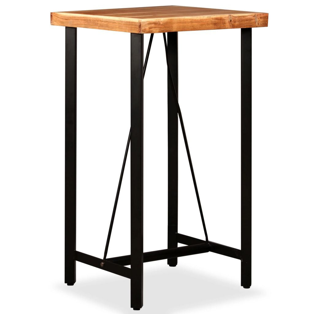 Barbord, massivt akaciaträ, 60x60x107 cm