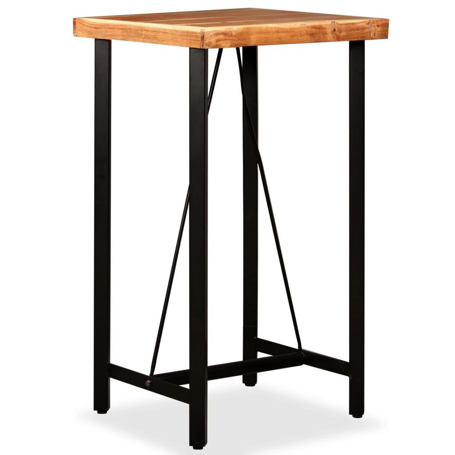 Barbord, massivt akaciaträ, 60x60x107 cm