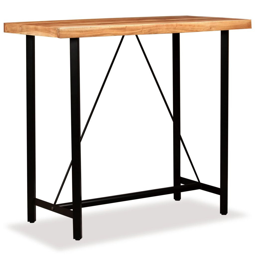 Barbord, massivt akaciaträ, 120x60x107 cm
