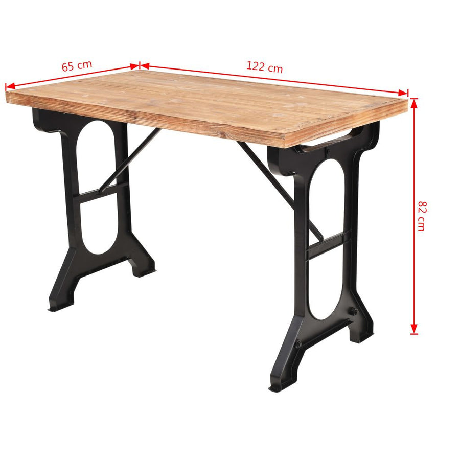 Matbord 122x65x82 cm bordsskiva i gran