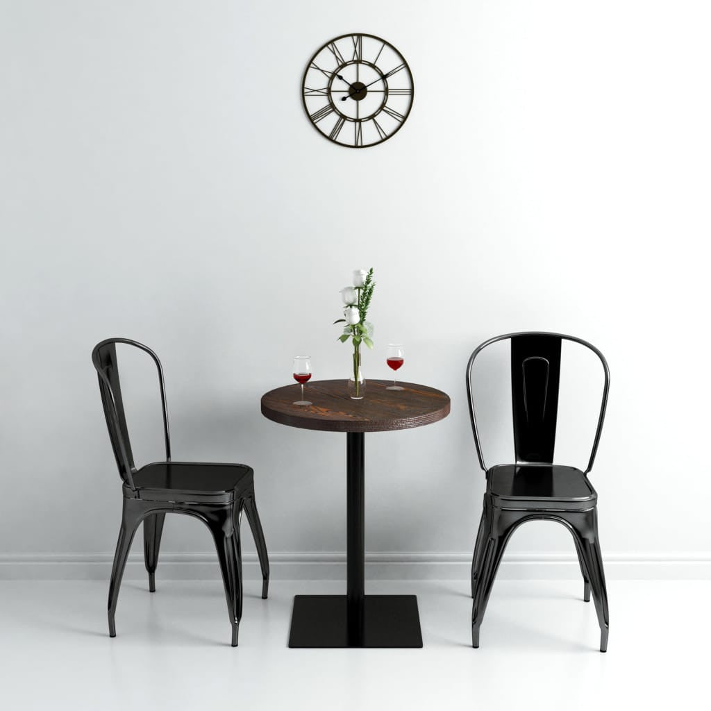 Bistrobord MDF och stål, runt, 60x75 cm, mörk ask