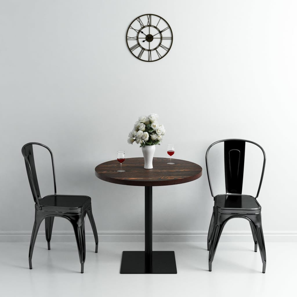 Bistrobord MDF och stål, runt, 80x75 cm, mörk ask