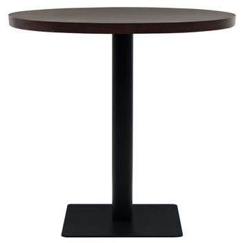 Bistropöytä MDF ja teräs pyöreä 80x75 cm tumma tuhka