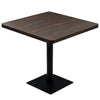 Bistrobord MDF och stål, fyrkantigt, 80x80x75 cm, mörk ask