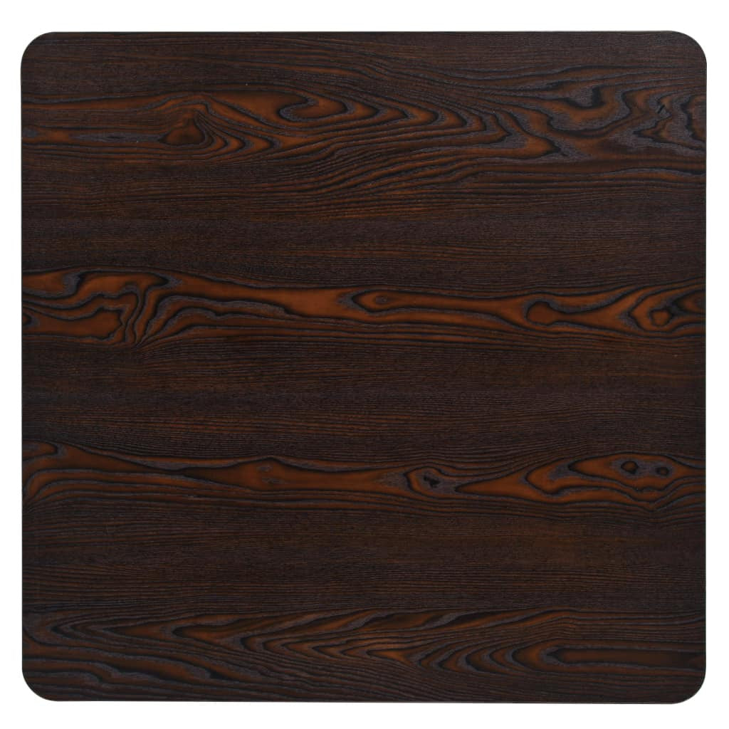 Bistropöytä MDF ja teräs neliö 80x80x75 cm tumma tuhka