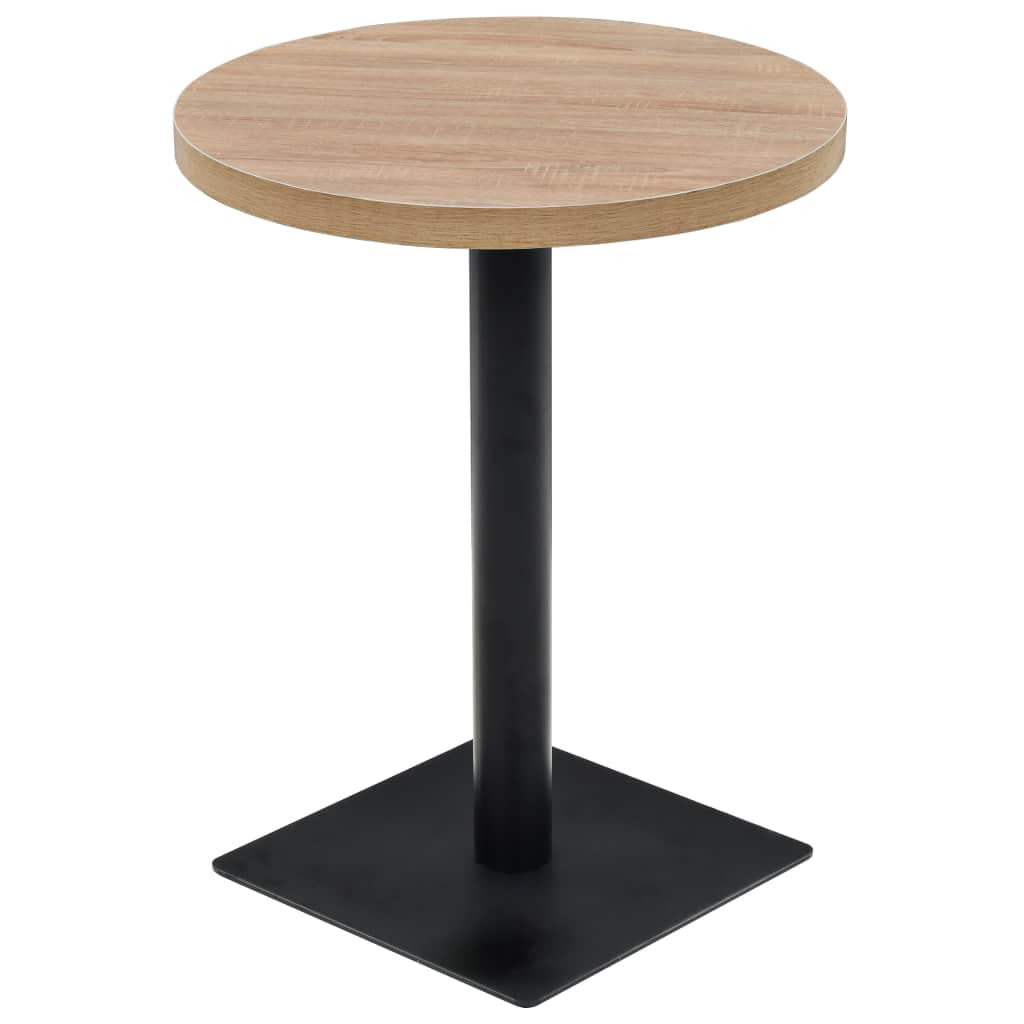 Bistrobord MDF och stål, runt, 60x75 cm, ekfärgat