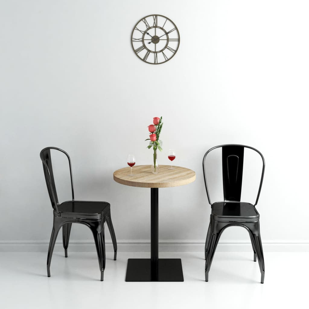 Bistrobord MDF och stål, runt, 60x75 cm, ekfärgat