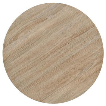 Bistropöytä MDF ja teräs pyöreä 60x75 cm tammenvärinen