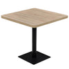 Bistrobord MDF och stål, fyrkantigt, 80x80x75 cm, ekfärgat