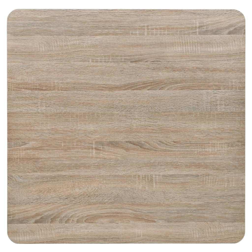 Bistropöytä MDF ja teräs neliö 80x80x75 cm tammenvärinen
