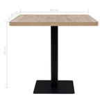 Bistropöytä MDF ja teräs neliö 80x80x75 cm tammenvärinen