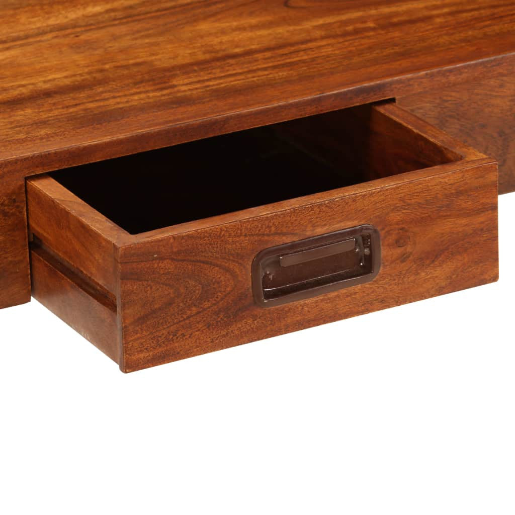 Työpöytä täysi akaasiapuu seesamviimeistelyllä 110x50x76 cm