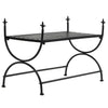 Metallbänk i vintagestil 83x42x55 cm svart