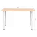 Ruokapöytä 120x60x73 cm tammi ja valkoinen