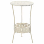 Bistrobord i vintage-stil, rund, 40x70 cm, vit