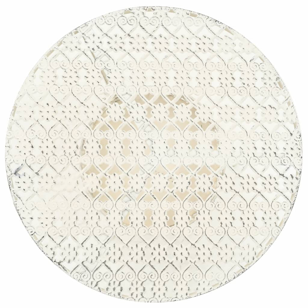 Bistrobord i vintage-stil, rund, 40x70 cm, vit