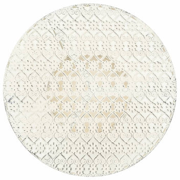 Bistropöytä vintagetyyli metalli pyöreä 40x70 cm valkoinen