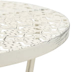 Bistrobord i vintage-stil, rund, 40x70 cm, vit