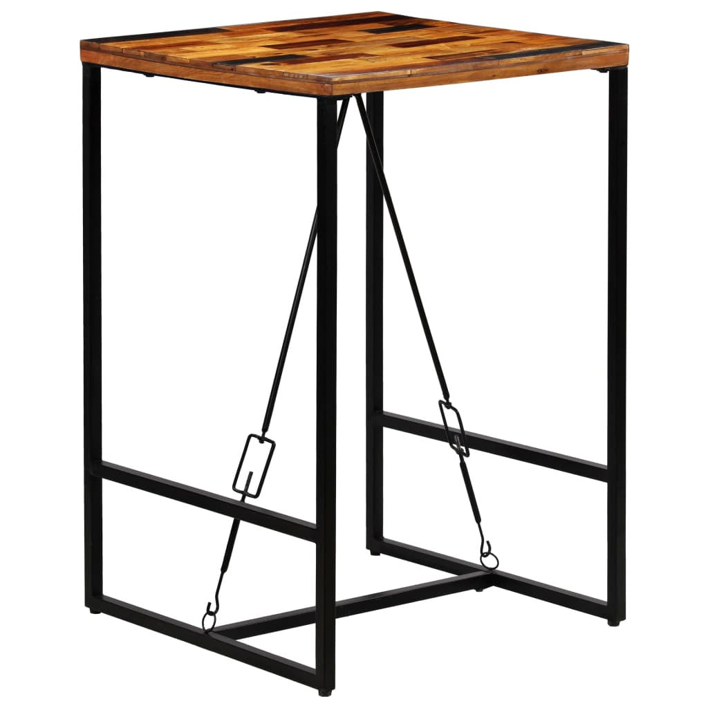 Baaripöytä kierrätetty puu 70x70x106 cm