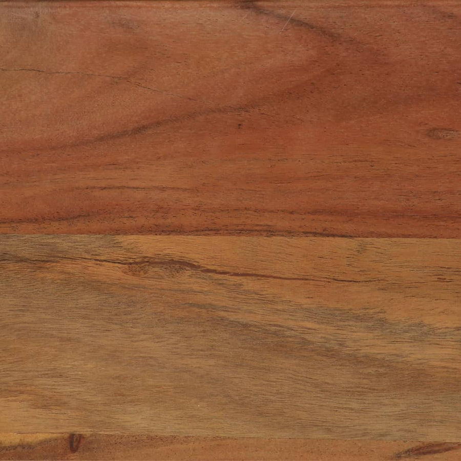 Matbord, massivt akaciaträ och stål, 120x60x76 cm