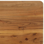 Ruokapöytä kiinteä akaasiapuu ja teräs 75x75x76 cm